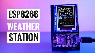 ESP8266 Nodemcu & ST7735 TFT Display based Weather Station v2 | Get Local Time & weather information