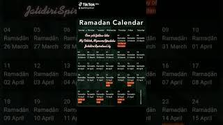 Calendar ramadan 2023.