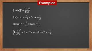 9709 P3 - 7.2 Derivative of y = ln x