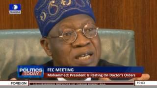 Buhari's Health: Executive Insists There Is No Cause For Alarm Pt 1