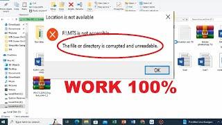 cara mengatasi Folder the file or directory is corrupted and unreadable