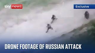 War in Ukraine: Drone footage shows Russian troops' movement on the frontline