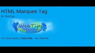 Marquee Tag in HTML | | All attributes Direction, Behavior, Loop, Scrollamount, bgcolor etc.
