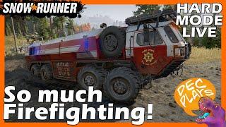 Ontario - Firefighting for Days! - Snowrunner - HARD MODE - LIVE