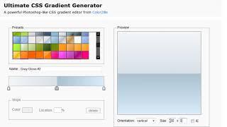 CSS3 - Generar degradados con Ultimate CSS Gradient Generator