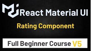 Material UI In React JS Tutorial #12 Rating Component | Material UI V5 Urdu/Hindi