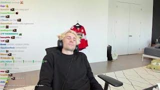 xQc tries to "Fake Sleep" after Aiko pulls up his Stream