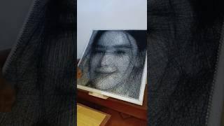 Thread Art Time-lapse || #portrait #art #shorts