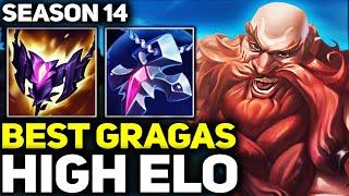 RANK 1 BEST GRAGAS DOMINATING HIGH ELO IN SEASON 14! | League of Legends