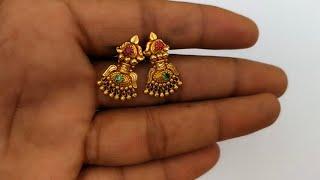 3 Grams Gold Earrings New Design Model from GRT Jewellers