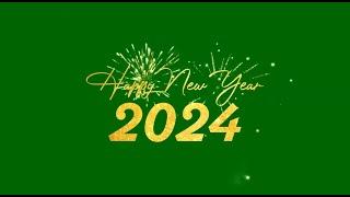 Happy New year 2024 Green Screen video