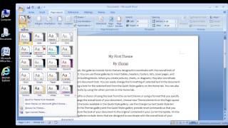 Microsoft Word 2007 Changing a documents theme