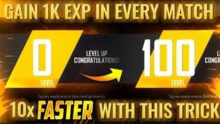 10X LEVEL UP FAST IN FREE FIRE WITH THIS TRICK|| ONLY 10% PEOPLE KNOW THIS TRICK #feeefire #level