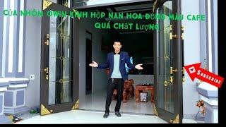 Cửa nhôm thủy lực owin mầu cafe kính hộp . có giá như thế nào . 4.000.000₫/1m2