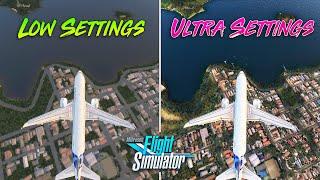 Microsoft Flight Simulator : Low vs Ultra Settings (Graphics Comparison)