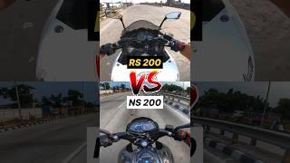 Pulsar RS 200 vs NS 200  Gear Challenge #shorts #ns200