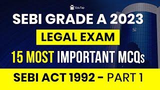 SEBI Grade A Legal Officer 2023 Syllabus Preparation | SEBI Law Officer Classes | EduTap SEBI Legal
