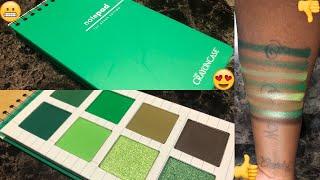 Crayon Case ‘Green’ Notepad Mini Eyeshadow Palette  - LIVE SWATCHES | WOC