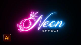 Neon Glow Effect in Adobe Illustrator | Neon Effect | Adobe Illustrator