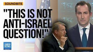 Journalist Grills Miller on US Response to Israeli Bombing of Airport Road | Dawn News English