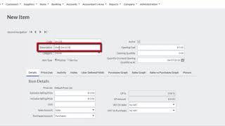 Sage Business Cloud - Accounting: Adding an Item