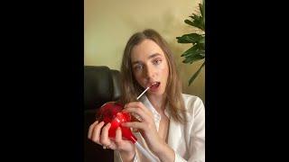 ASMR- LOLLYPOP EATING AND PLASTIC TAPPING