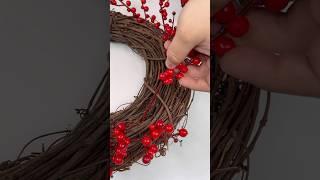 Create a stunning winter berry wreath using only 2 products! ️ #shorts #diy #christmas