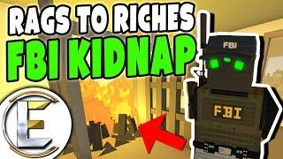 FBI KIDNAP! - Unturned Roleplay Rags to Riches #65 (Gets Put Into A Burning Cage)