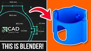 CAD Modeling In Blender 3.5 | CAD Sketcher Vacuum Clip