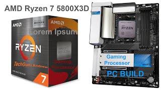 AMD Ryzen 7 5800X3D Gaming Processor PC BUILD