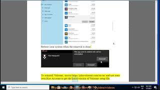 Uninstall & reinstall Valorant on Windows 10