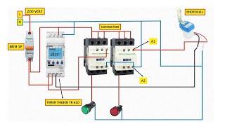 street light photocell wiring diagram | photocell sensor connection with a contactor