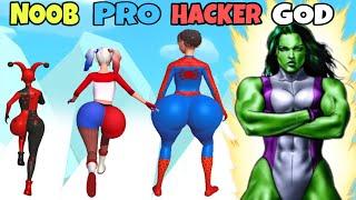 NOOB vs PRO vs HACKER vs GOD in Twerk Race 3D