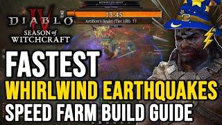 Whirlwind Earthquakes Barbarian Speed Farm Build Guide - Diablo 4 Season 7