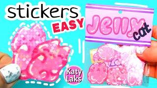 Glitter Stickers DIY /Cute cat stickers