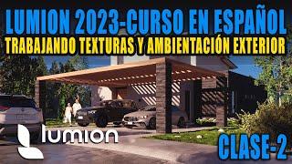 LUMION 2023  - CLASE 2 - TEXTURAS Y AMBIENTACIÓN EXTERIOR CON VEGETACIÓN