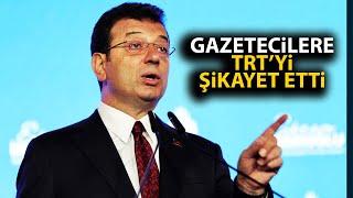 Ekrem İmamoğlu, Ankara'da gazetecilere TRT'yi şikayet etti!