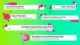 Top 6 Gradient Green Screen Lower Thirds | Gradient Lower Thirds Templates Green Screen