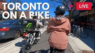 Toronto LIVE on a Bike: College Street Cycle Lanes, Port Lands Bridges & the Waterfront