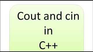 COUT and CIN  in C++ programming language in Hindi and Urdu. #cout #cin #c++