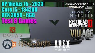 HP Victus 15 2023 (Core i5 - 13420H + RTX 3050 6GB) Test in 8 Games | LAPTOP AZ