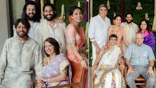 Naga Chaitanya Family at Chaitanya & Sobhita Engagement | Sobhita Dhulipala, Nagarjuna, Akhil, Amala