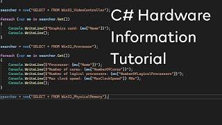 C# - Hardware Information Tutorial