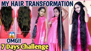 7 Days Super Fast Hair Growth Challenge - Before & After | Grow The Longest Hair Anytime | RuntiMe