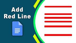 How to add a red line in google docs