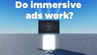 How many visits will immersive ads get me on Roblox?