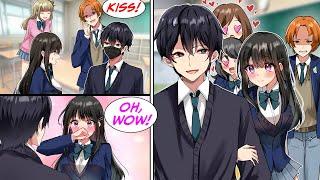 [Manga Dub] A punk in my class makes me take off my face mask to kiss a girl... [RomCom]