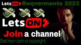 How to join letson mcn || letson mcn joining and reqverments || best mcn for cpm and copyright