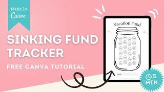 SINKING FUND MONEY TRACKER | Make & Sell Free Printables with Canva