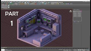 Hacker Room - Modeling Timelapse PART 1